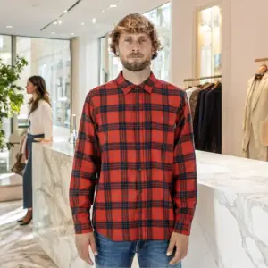 Hurley Portland Organic Long Sleeve Shirt - Crimson Red