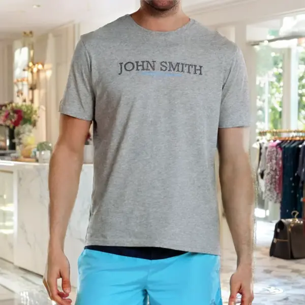 John Smith Efebo Grey Cotton T-Shirt