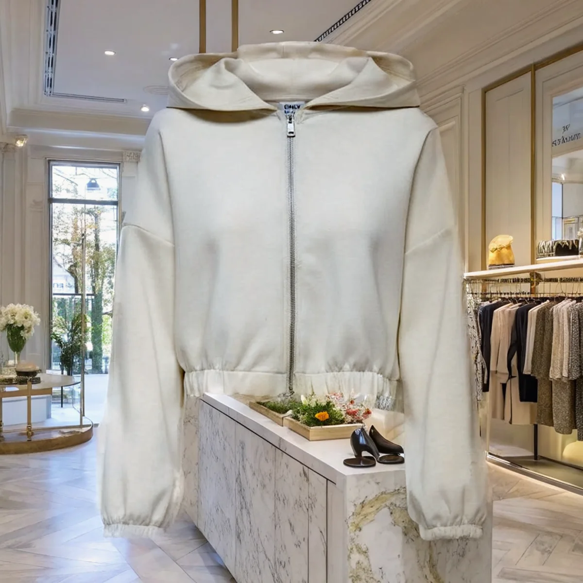 Only Onlscarlett Zip Jacket - Beige