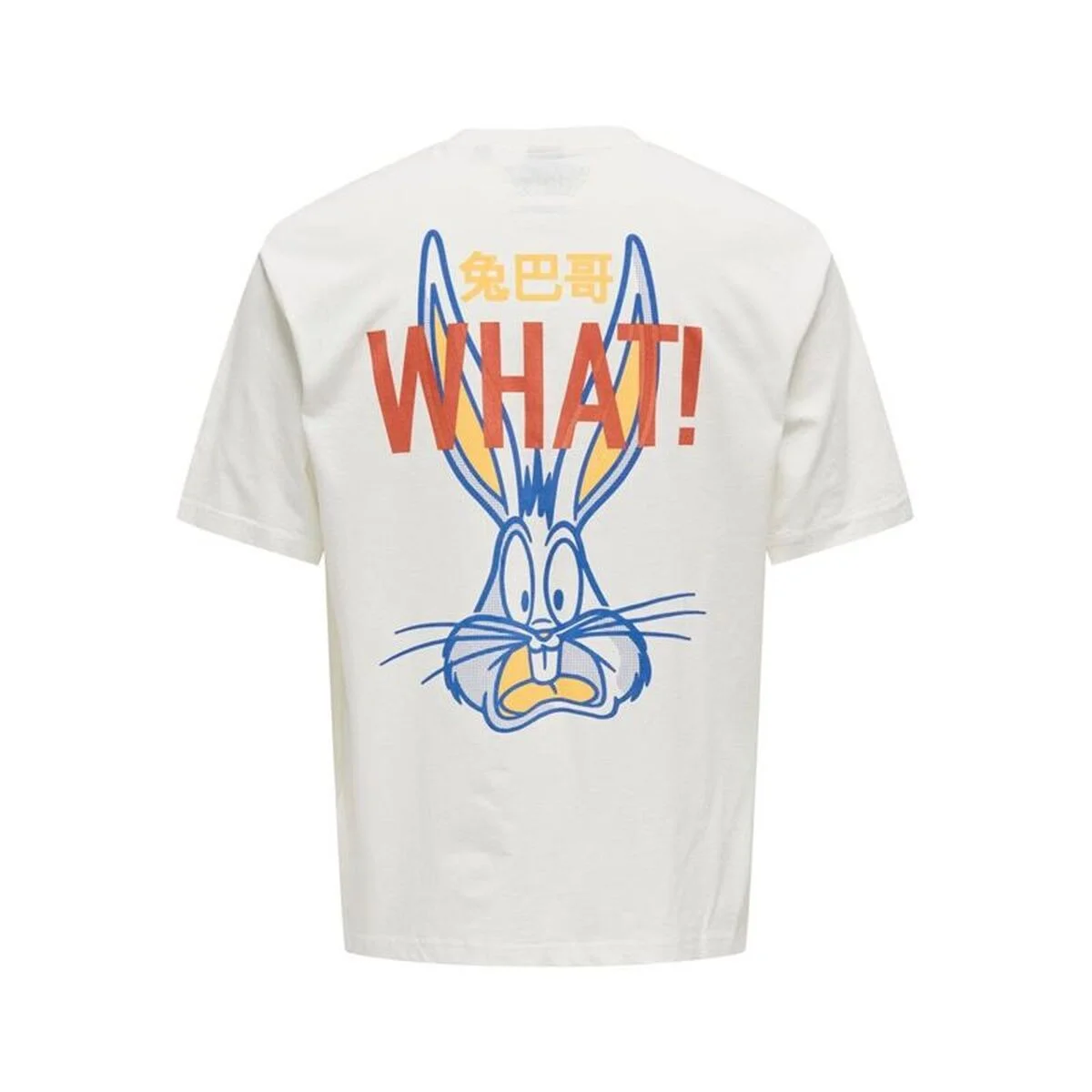 Only & Sons Looney Relaxed Fit T-Shirt - Cloud Dancer White - Image 3