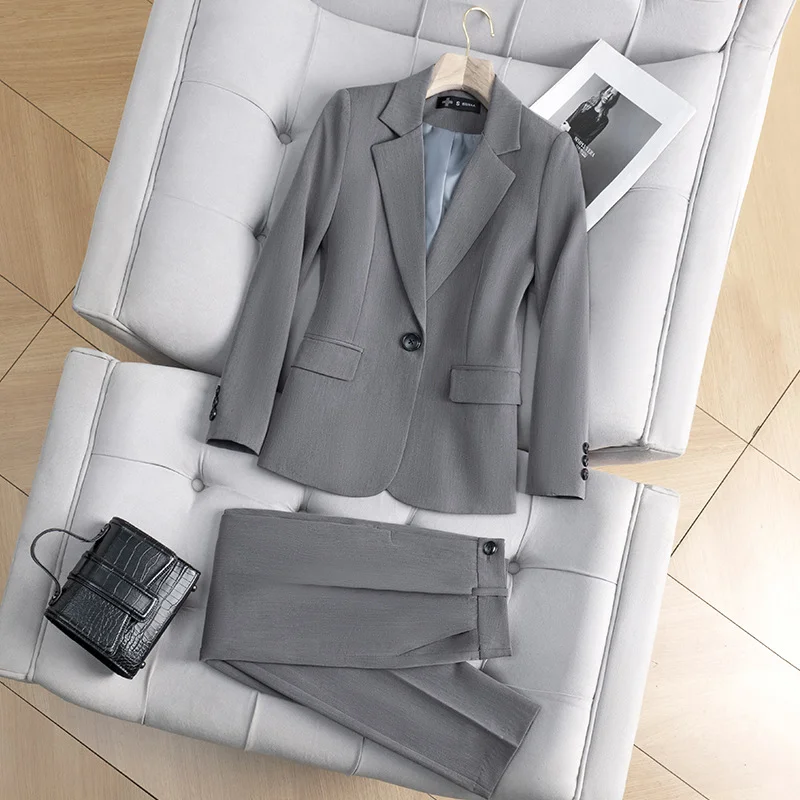 Professional Gray Business Suit Set - Image 2
