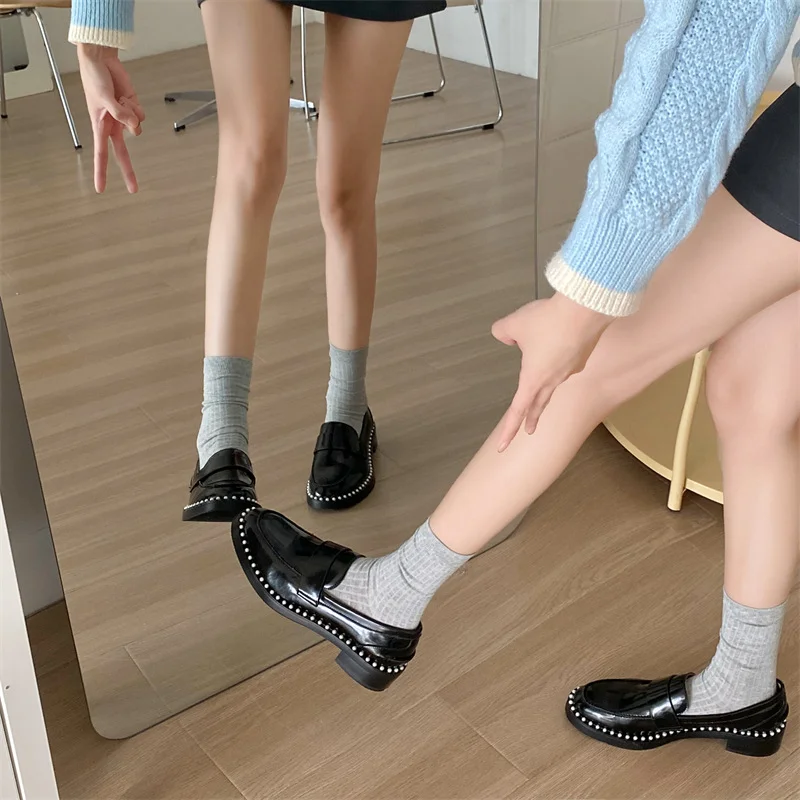 Ribbed Cotton Mid-Calf Socks - Image 3