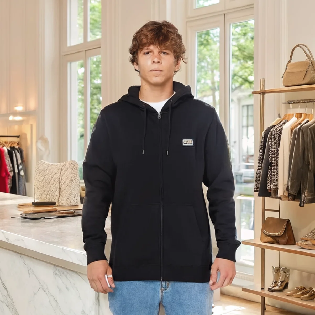 Rip Curl Horizon Zip Through Hoodie - Black